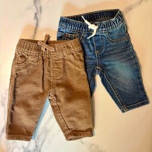 Baby Denim and Corduroy Pants Set